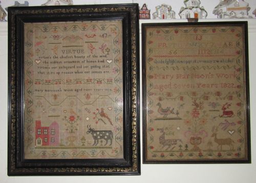 Two Georgian Samplers Mary Harrison 1822 & 1824