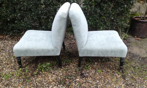 fig 1. PAIR OF VICTORIAN UPHOLSTERED CHAIRS c1880