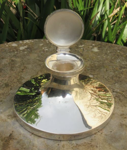 fig 1. EXTRA LARGE SILVER INKWELL CHESTER 1906