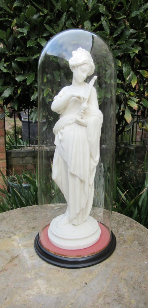 fig 1. VICTORIAN PARIAN FIGURE UNDER GLASS DOME c1860