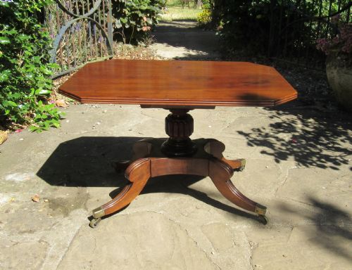 Regency Mahogany Coffee Table on Splayed Feet C1830