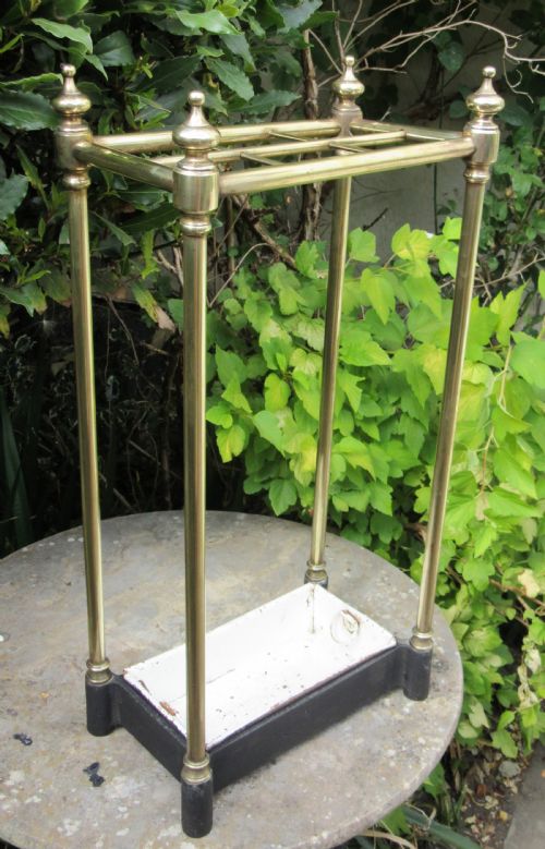 Antique Brass Stick Stand Umbrella Stand C1900