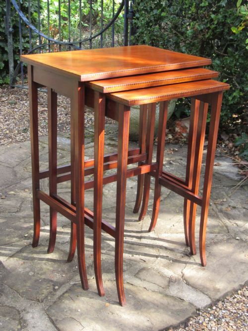 Inlaid Mahogany Nest of Tables C1910