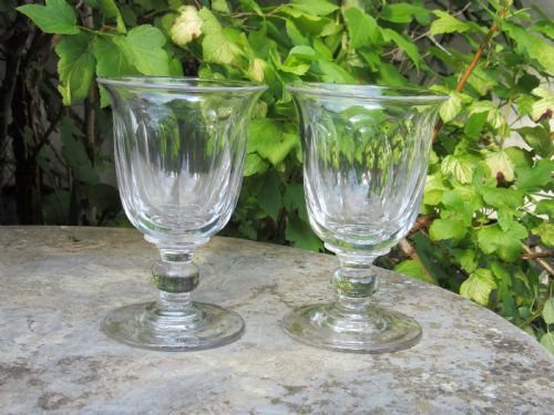 Large Pair of Antique Glass Rummers C1850