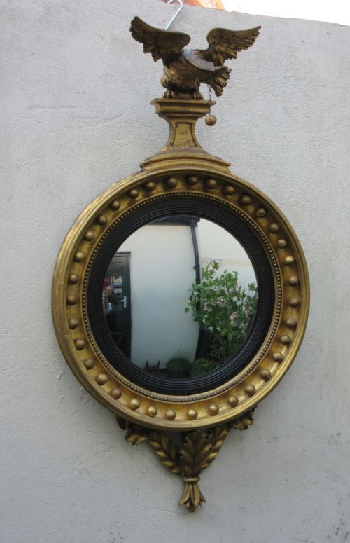 Regency Gilt Convex Mirror