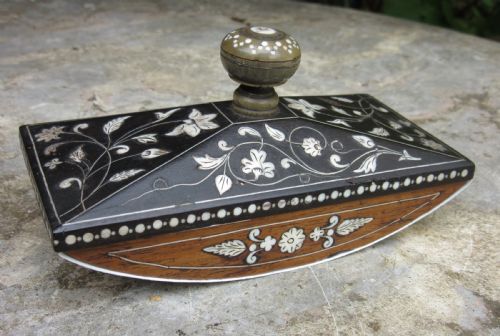 Antique Vizagapatam Desk Blotter C1880