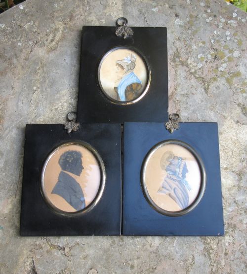 Three Regency Hesketh Everall Family Silhouettes