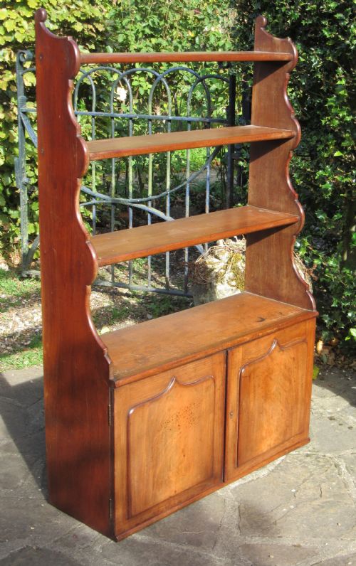 Victorian Mahogany Waterfall Bookcase