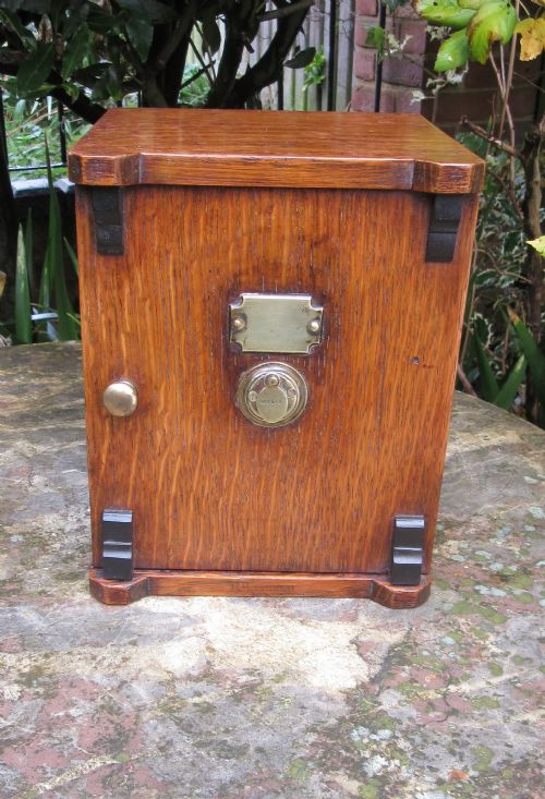 Victorian Oak Lockable Safe Table Cabinet