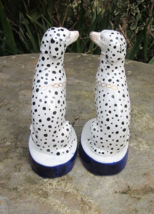 fig 1. SUPER PAIR OF VICTORIAN STAFFORDSHIRE DALMATIANS c1860