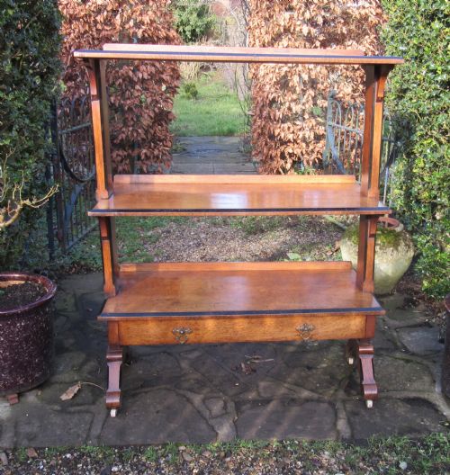 Arts & Crafts Golden Oak Buffet Dumb Waiter