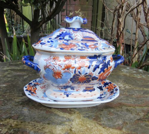 Mason's Ironstone Sauce Tureen & Stand C1820