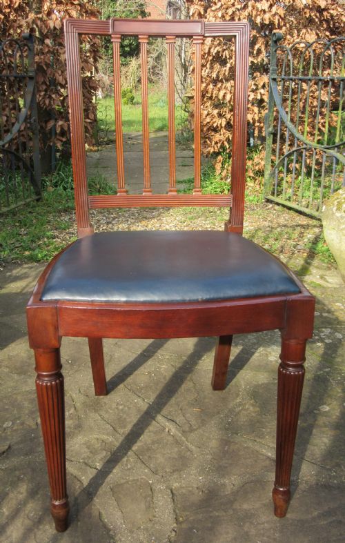 fig 1. SET OF 4 BARTHOLOMEW & FLETCHER MAHOGANY DINING CHAIRS