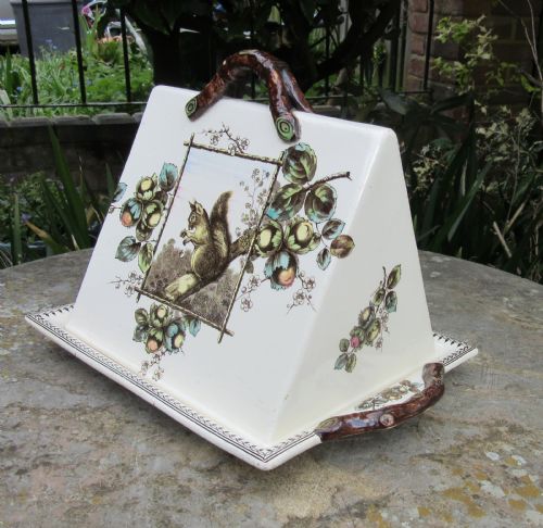 Unusual Burgess & Leigh Squirrel Cheese Dish C1880