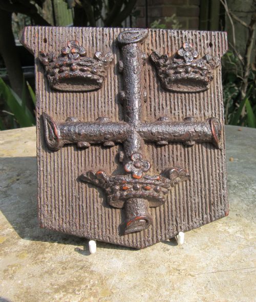 19th Century Carved Oak Colchester Coat of Arms