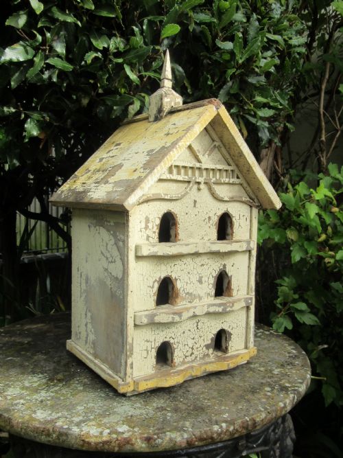 Rare Antique Painted Bird House