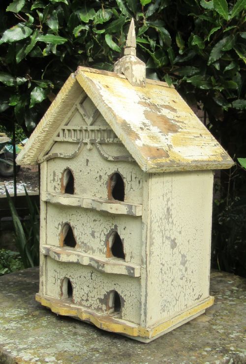 fig 1. RARE ANTIQUE PAINTED BIRD HOUSE