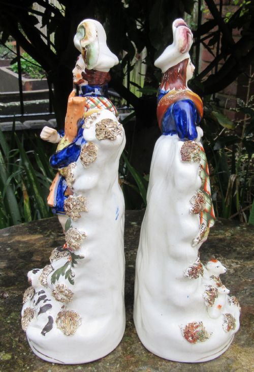FINE PAIR OF VICTORIAN STAFFORDSHIRE SCOTTISH FIGURES C1860 - ADDITIONAL PHOTO 3