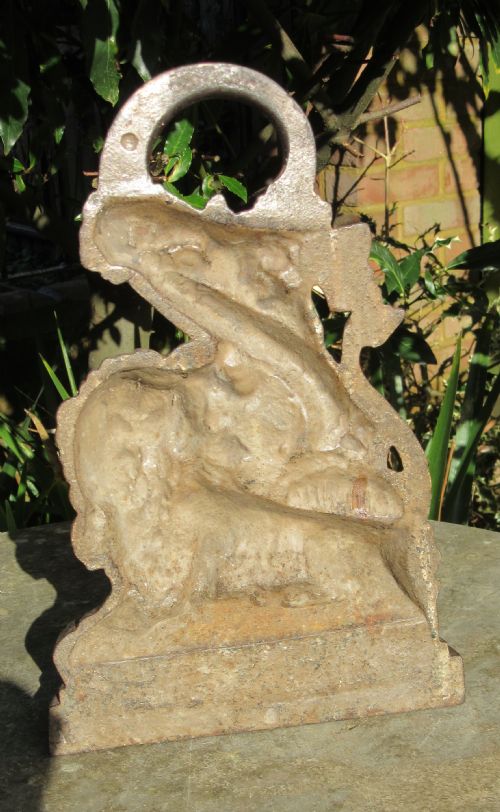 ORIGINAL GEORGIAN LION SERPENT DOOR STOP DOOR PORTER - ADDITIONAL PHOTO 2