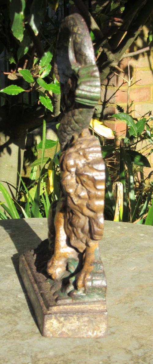 ORIGINAL GEORGIAN LION SERPENT DOOR STOP DOOR PORTER - ADDITIONAL PHOTO 3