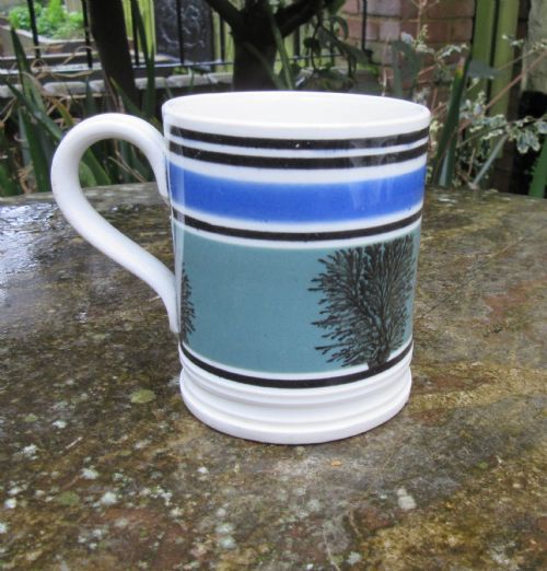 Victorian Mochaware Half Pint Tavern Mug