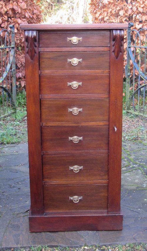 Antique Mahogany Wellington Chest C1890