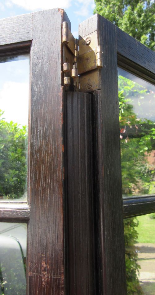 ARTS CRAFTS EBONISED OAK SCREEN C1910 - ADDITIONAL PHOTO 5