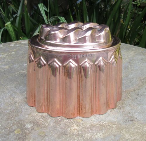 Victorian Copper Jelly Mould Stamped Cm