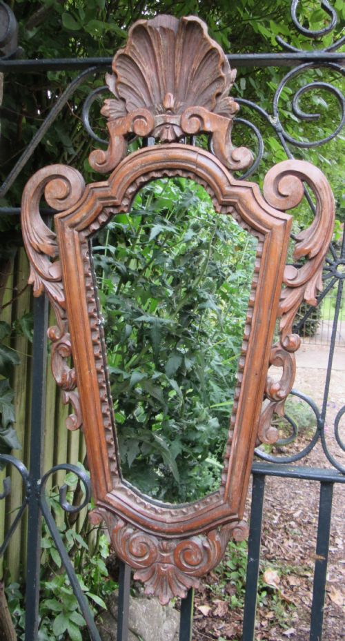 PAIR OF CARVED PINE WALL MIRRORS C1910 - ADDITIONAL PHOTO 3