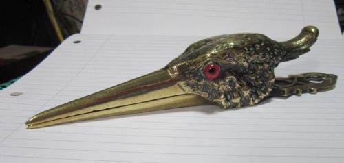 Fine Quality Brass Heron Paper Clip C1880