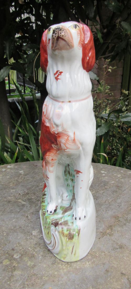 fig 1. FINE LARGE STAFFORDSHIRE IRISH SETTER c1860