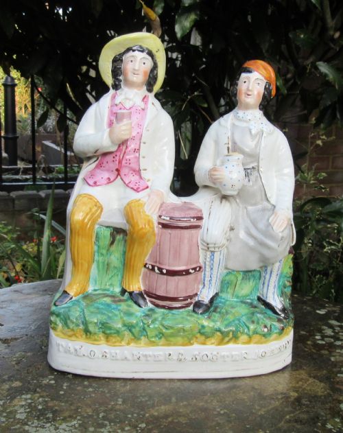 Large Staffordshire Figure Tam O'shanter & Souter Johnny