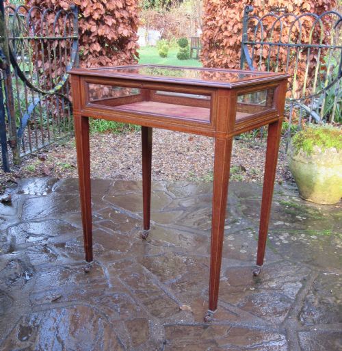 Fine Inlaid Mahogany Bijouterie Display Table C1900