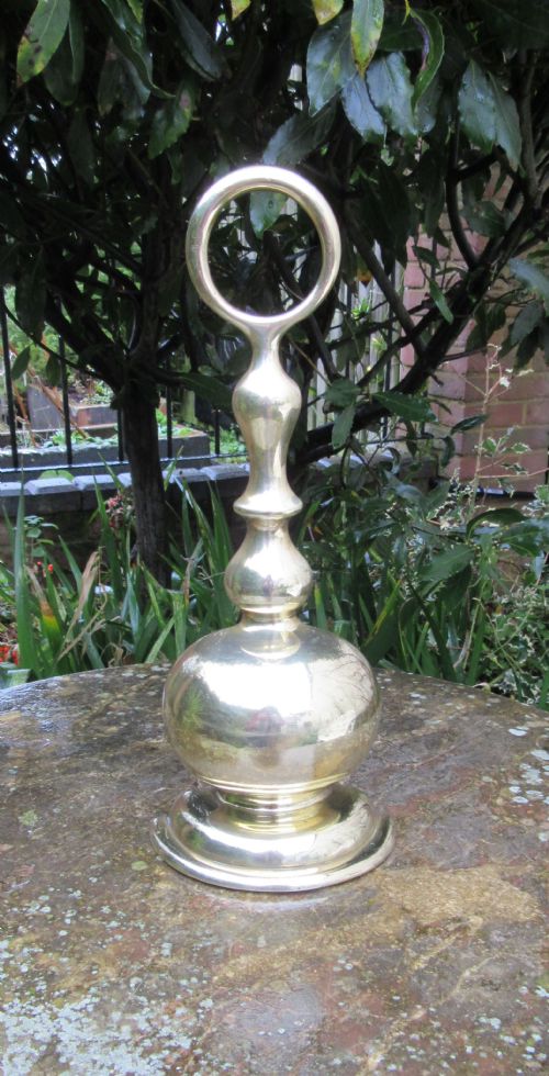 Country House Weighted Brass Door Stop C1860