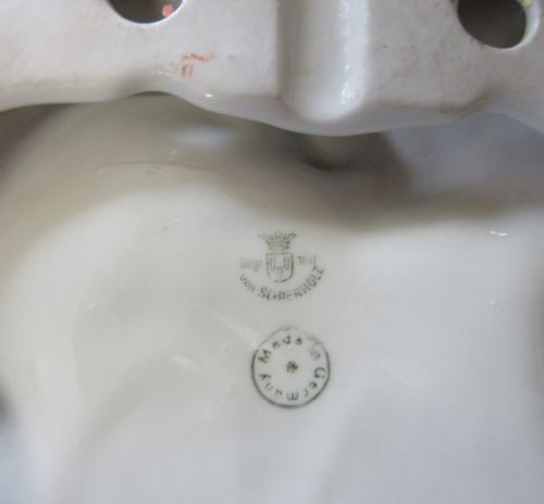 TWO VON SCHIERHOLZ GERMAN PORCELAIN WALL SCONCES - ADDITIONAL PHOTO 3