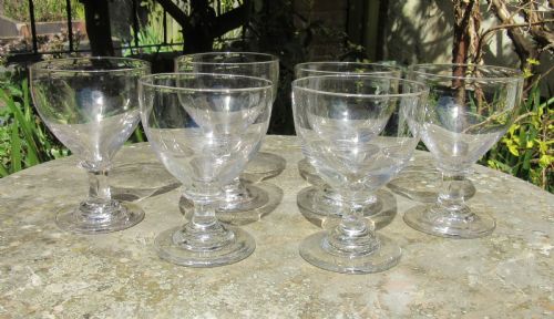 Six Georgian Glass Rummers C1830
