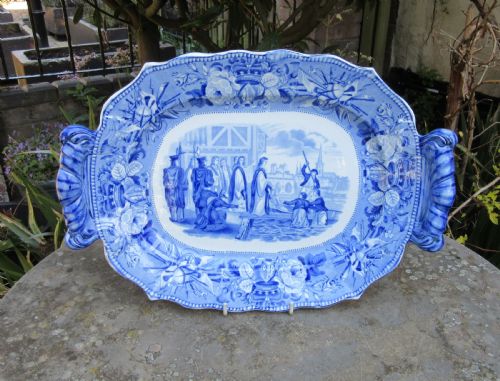 English Blue & White Jones & Son British History Series Stand C1820