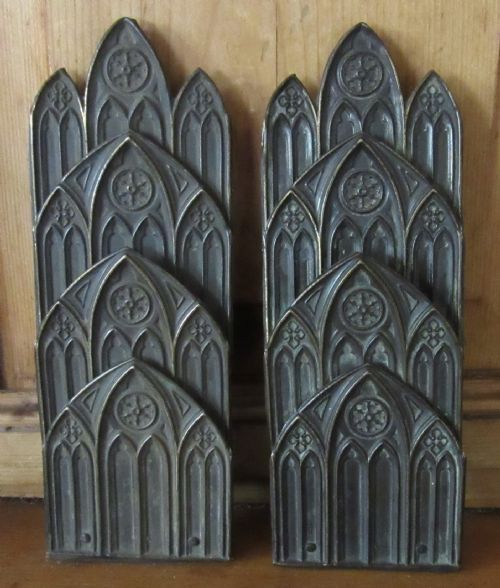 Pair Regency Gothic Hanging Letter Racks
