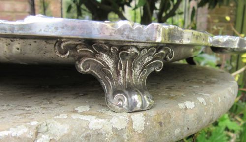 FINE QUALITY VICTORIAN SILVER PLATED TRAY C1870 - ADDITIONAL PHOTO 6