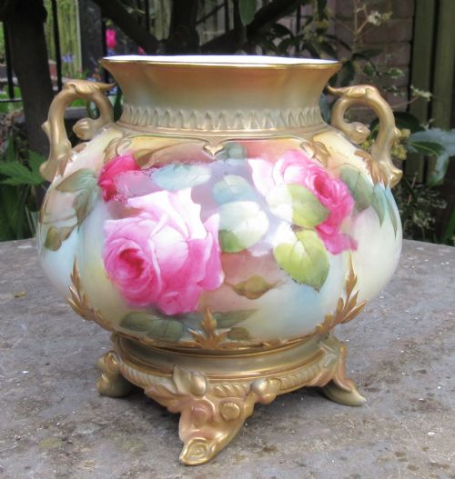 Royal Worcester  Rose Vase Signed A. Lane C1900