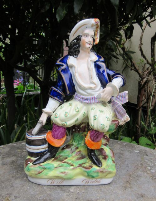 Grand Staffordshire Figure of Will Watch C1860
