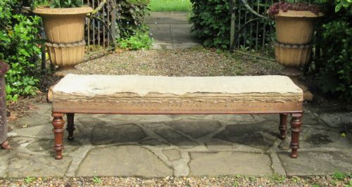 fig 1. VICTORIAN WALNUT WINDOW SEAT FENDER STOOL