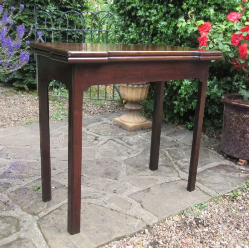 FINE GEORGIAN MAHOGANY CARD TABLE C1760 - ADDITIONAL PHOTO 2
