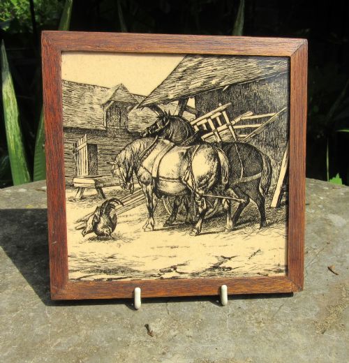 Minton William Wise Pastoral Tile C1880