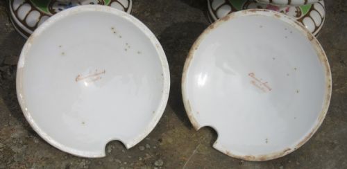 fig 1. FINE PAIR CHAMBERLAINS WORCESTER PORCELAIN SAUCE TUREENS & COVERS