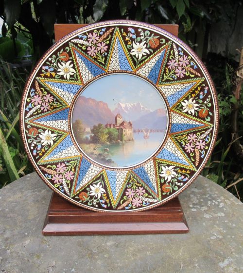 Swiss Thoune Pottery Slip Decorated Charger