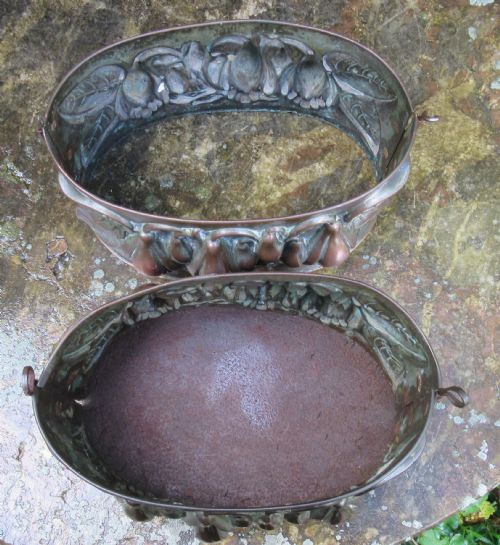 fig 2. PAIR VICTORIAN COPPER RAISED PIE MOULDS