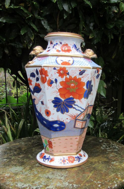 fig 1. LARGE MASON'S IRONSTONE VASE c1860