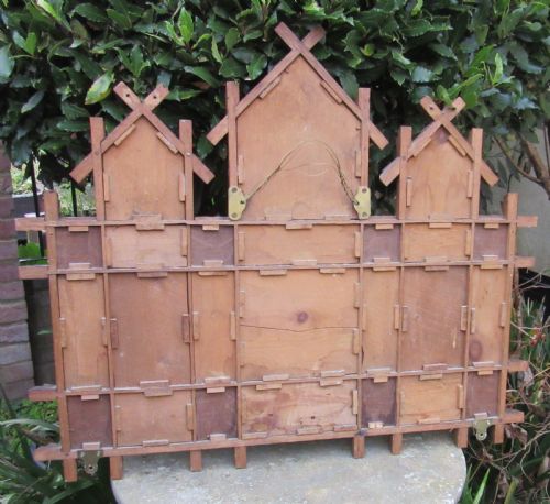 UNUSUAL 'OXFORD MOVEMENT' OAK MIRROR - ADDITIONAL PHOTO 3