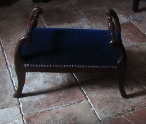 REGENCY MAHOGANY SABRE LEG FOOT STOOL C1820 - ADDITIONAL PHOTO 5